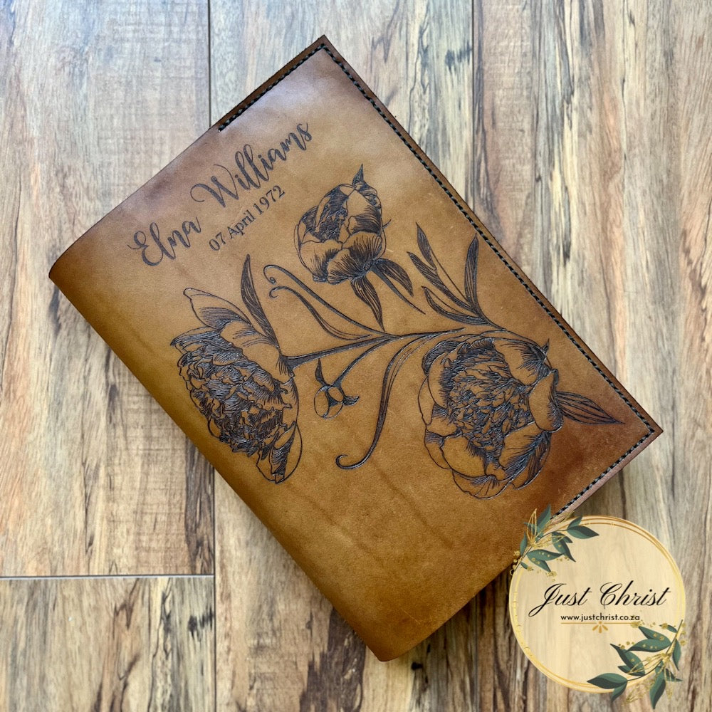 Handmade Personalized Leather Bible Slip-on Cover - Preserve and Elevate your Standard Bible Reading Experience