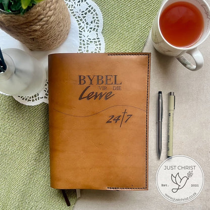 Handmade Personalized Leather Bible Slip-on Cover - Preserve and Elevate your Standard Bible Reading Experience