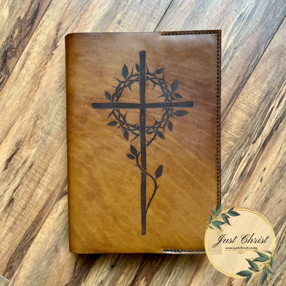 Handmade Personalized Leather Bible Slip-on Cover - Preserve and Elevate your Standard Bible Reading Experience