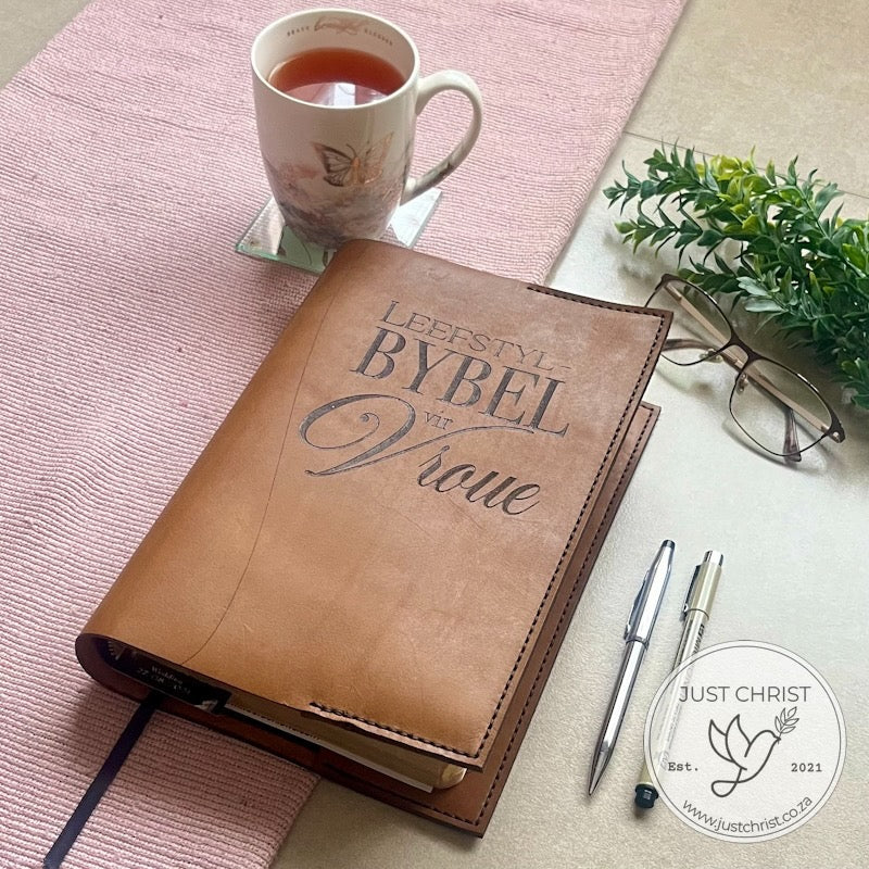 Handmade Personalized Leather Bible Slip-on Cover - Preserve and Elevate your Standard Bible Reading Experience